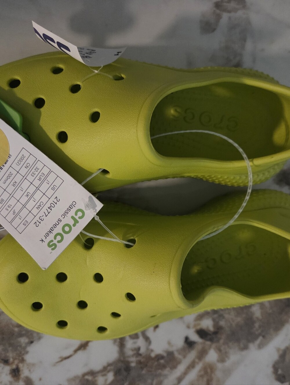CROCS Kids' Classic Clog in Lime